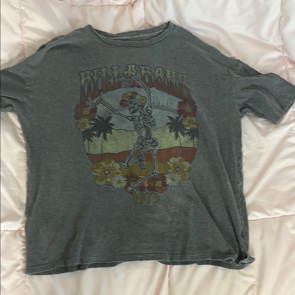 Billabong Gray Graphic Short Sleeve Tee